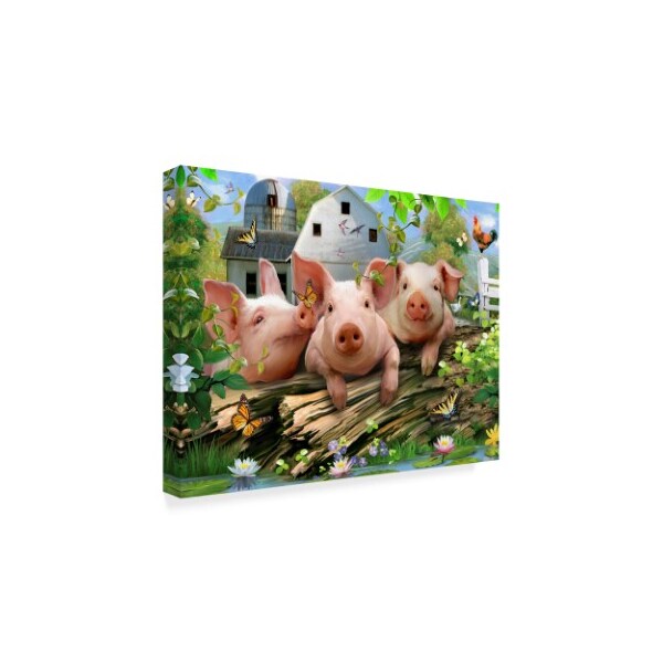 Howard Robinson 'Three Little Pigs' Canvas Art,35x47